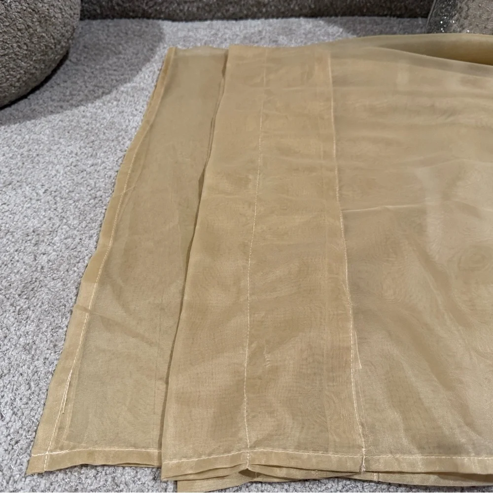 Gold curtains panels 8 pieces and 2 long size burgundy color curtins for design